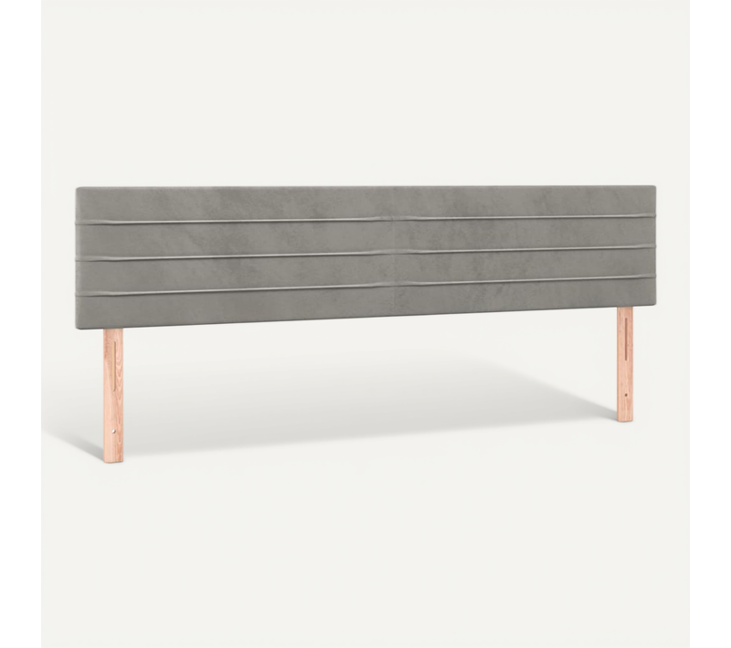 Têtes De Lit Gris Clair 200x5x78/88 Cm Velours