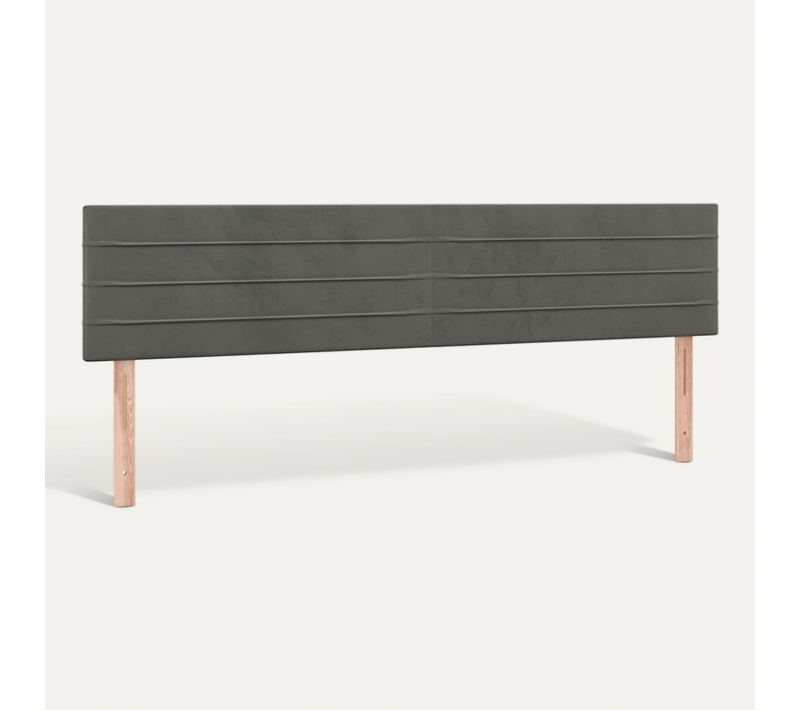 Têtes De Lit Gris Foncé 200x5x78/88 Cm Velours
