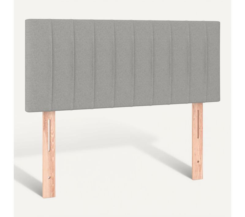 Tête De Lit 100 X 5 X 78/88 Cm, Réglable, Tissu Gris Clair, Pieds En Bois