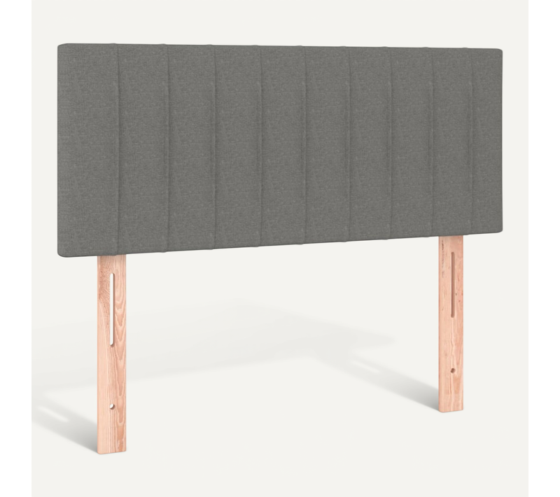 Tête De Lit Gris Foncé 100x5x78/88 Cm Tissu