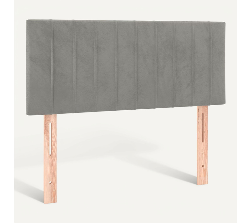 Tête De Lit Gris Clair 100x5x78/88 Cm Velours