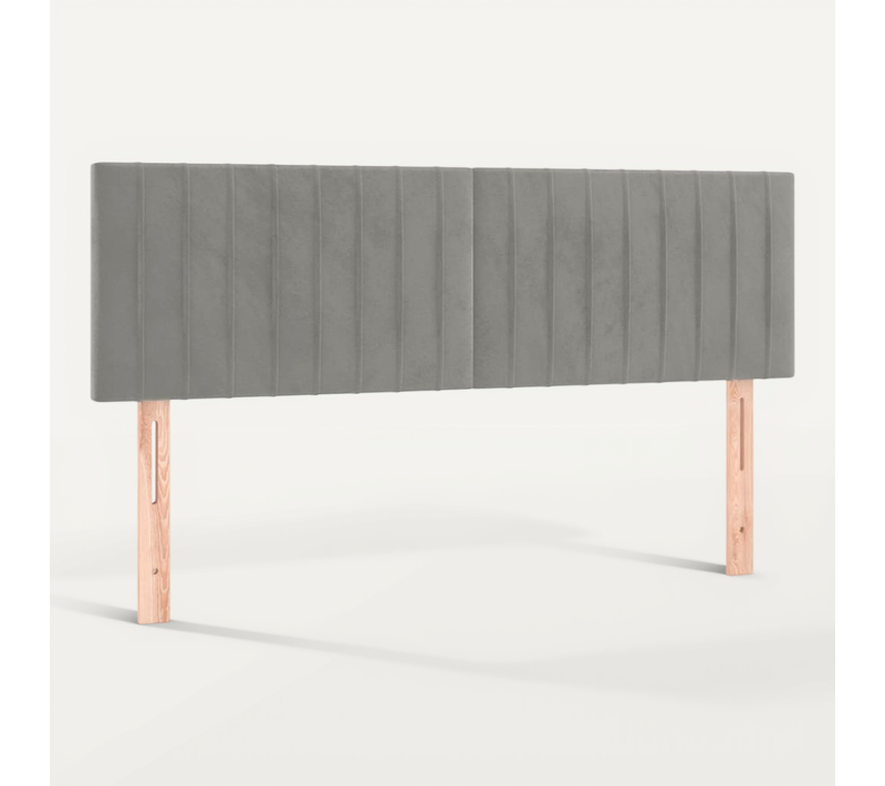 Têtes De Lit Gris Clair 144x5x78/88 Cm Velours