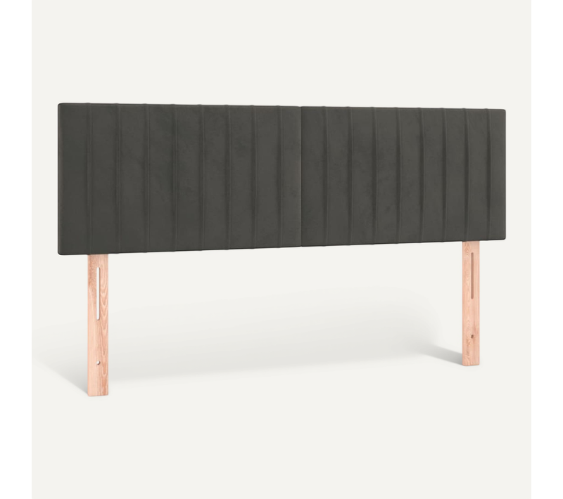 Têtes De Lit Gris Foncé 144x5x78/88 Cm Velours