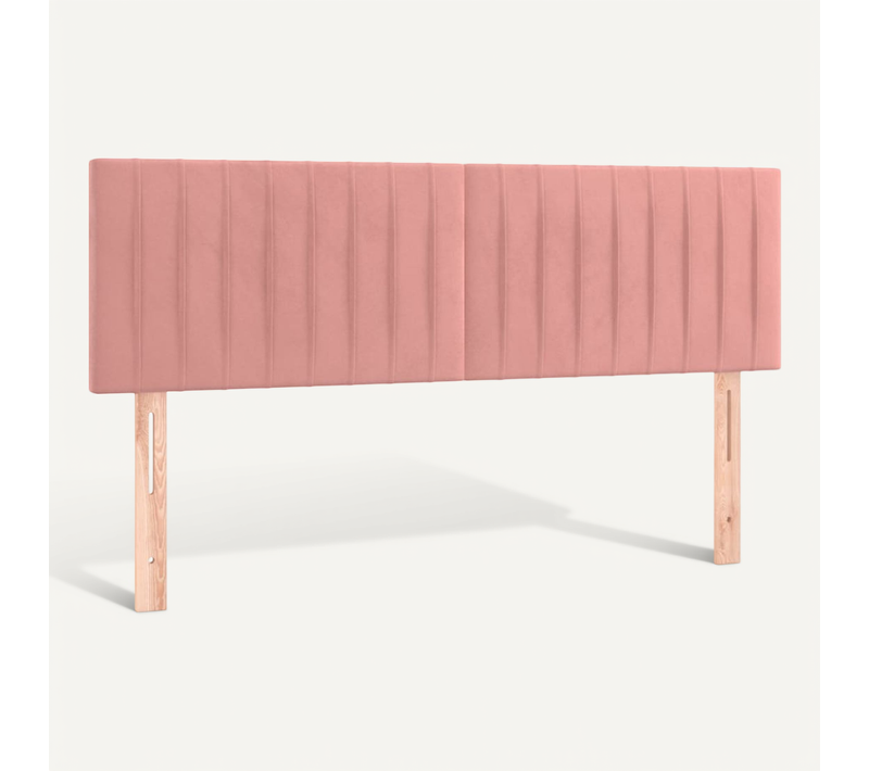 Têtes De Lit Rose 144 X 5 X 78/88 Cm Velours