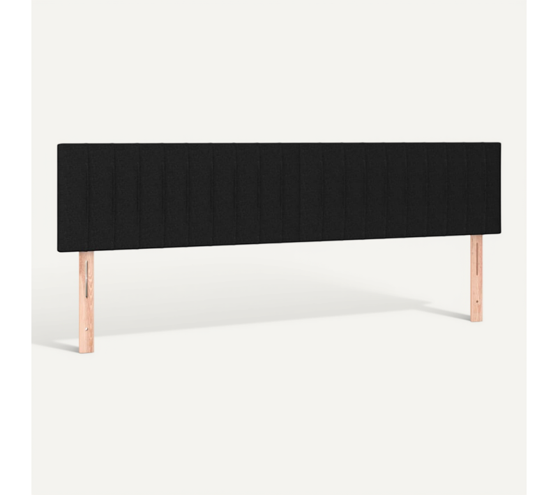 Têtes De Lit Noir 200x5x78/88 Cm Tissu