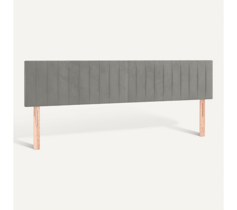 Têtes De Lit Gris Clair 200x5x78/88 Cm Velours