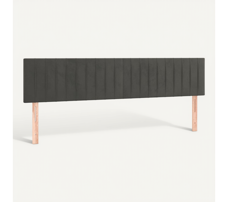 Têtes De Lit Gris Foncé 200x5x78/88 Cm Velours
