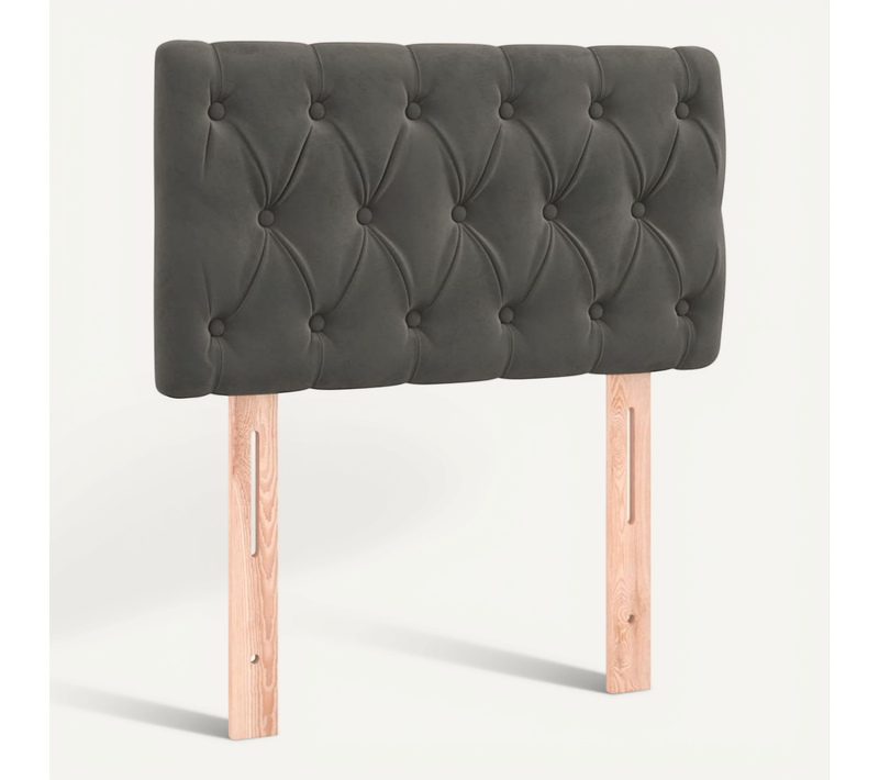 Tête De Lit Gris Foncé 80x7x78/88 Cm Velours