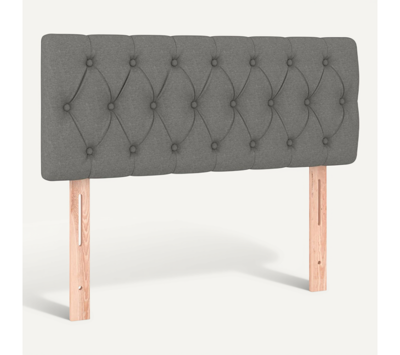 Tête De Lit Gris Foncé 90x7x78/88 Cm Tissu
