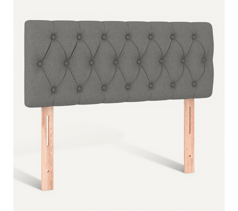Tête De Lit Gris Foncé 100x7x78/88 Cm Tissu