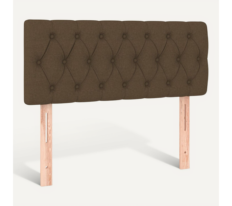 Tête De Lit Marron Foncé 100x7x78/88 Cm Tissu