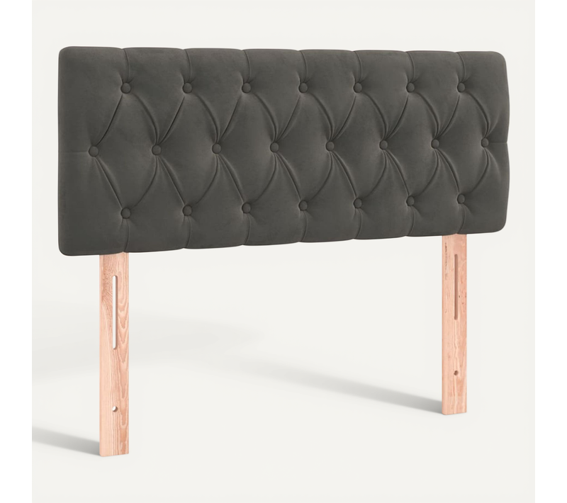 Tête De Lit Gris Foncé 100x7x78/88 Cm Velours