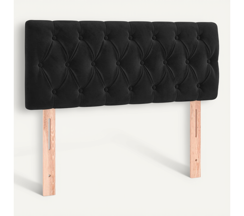 Tête De Lit Noir 100x7x78/88 Cm Velours