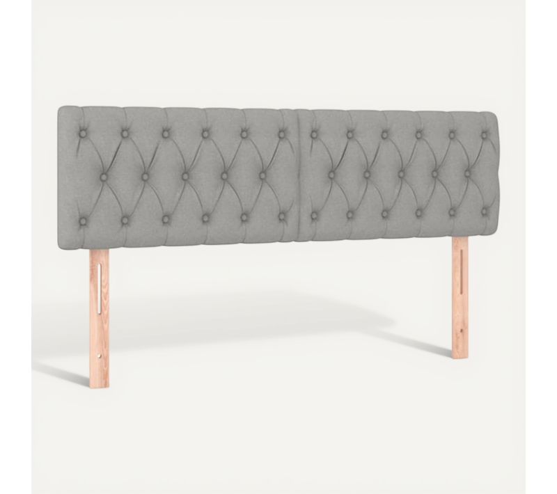 Têtes De Lit Gris Clair 144x7x78/88 Cm Tissu