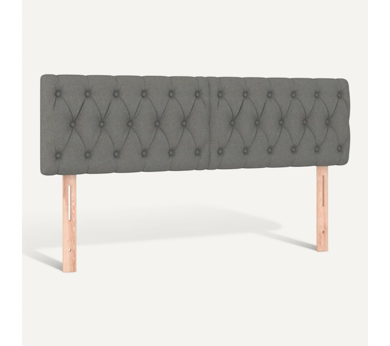 Têtes De Lit Gris Foncé 144x7x78/88 Cm Tissu