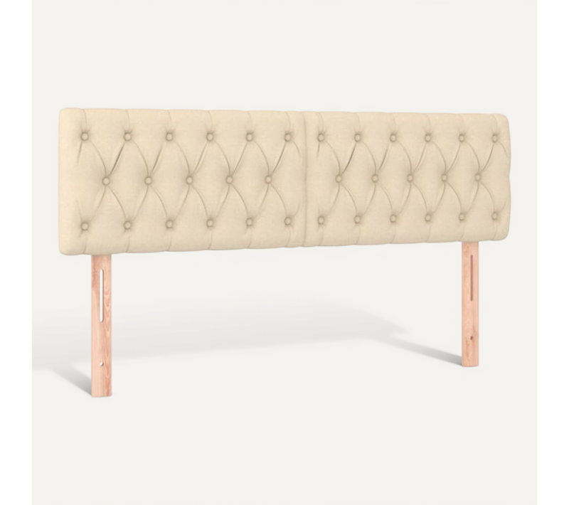 Têtes De Lit Crème 144x7x78/88 Cm Tissu