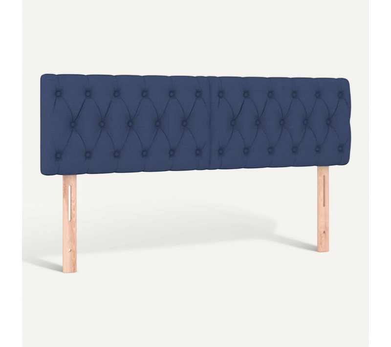 Têtes De Lit Bleu 144x7x78/88 Cm Tissu