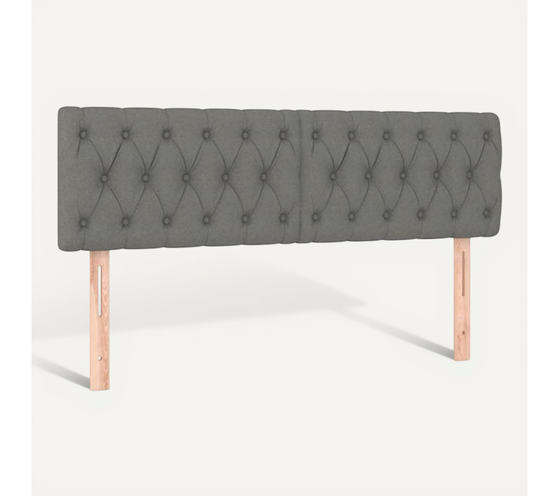 Têtes De Lit Gris Foncé 160x7x78/88 Cm Tissu