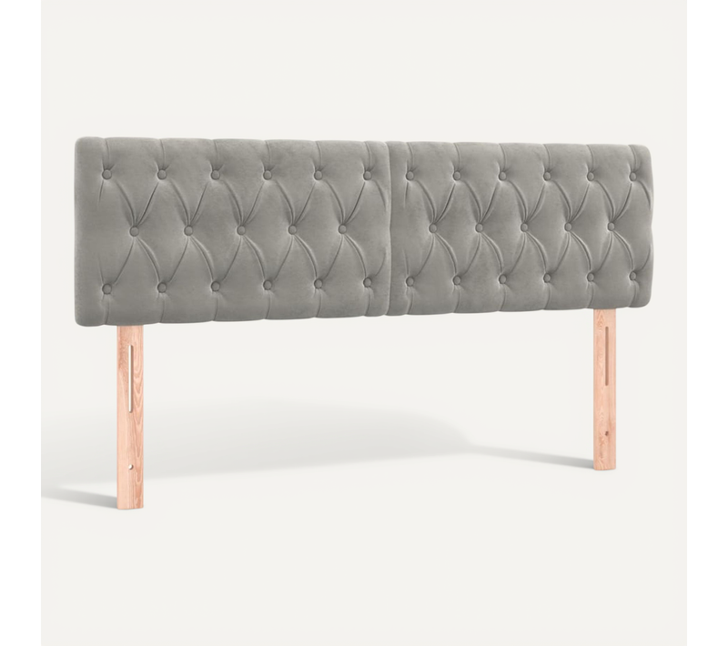 Têtes De Lit Gris Clair 160x7x78/88 Cm Velours
