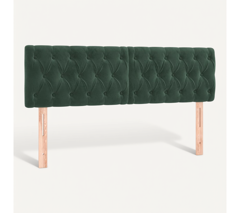 Têtes De Lit Vert Foncé 160x7x78/88 Cm Velours