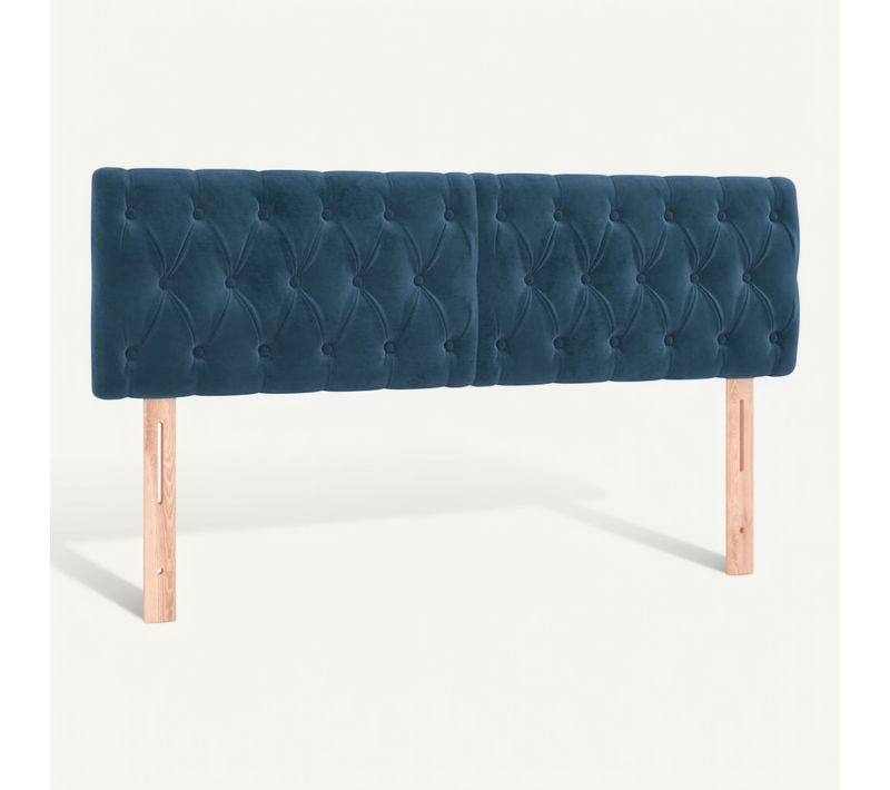 Têtes De Lit Bleu Foncé 160 X 7 X 78/88 Cm Velours