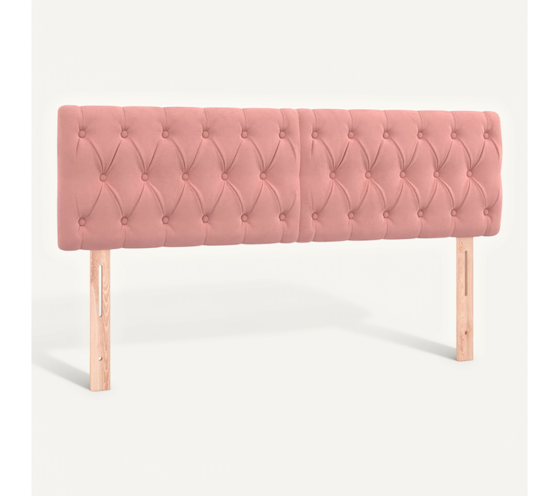 Têtes De Lit Rose 160x7x78/88 Cm Velours