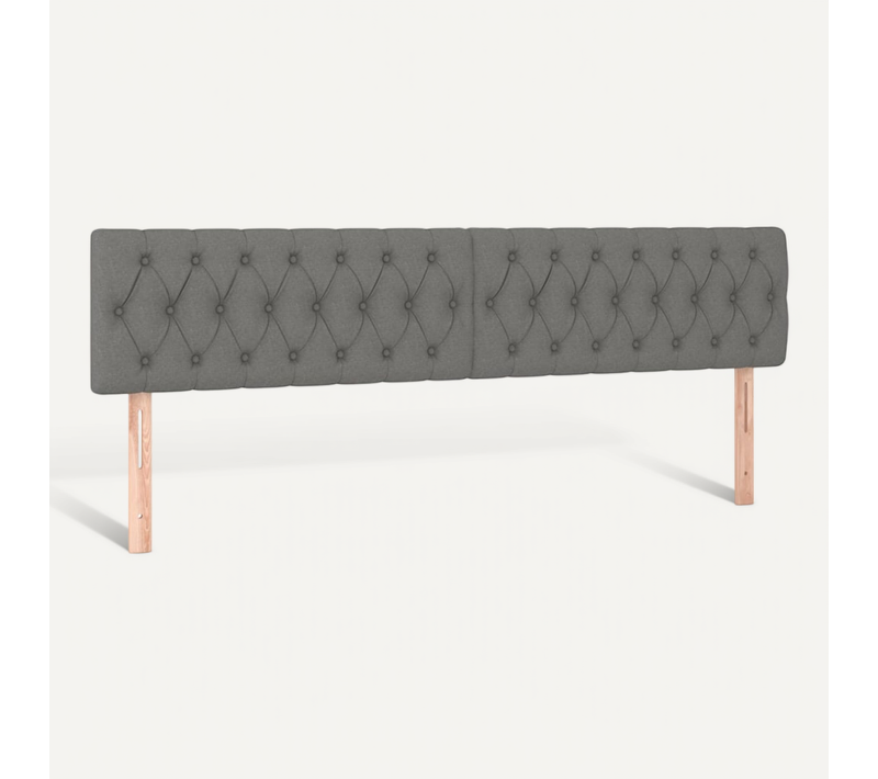 Têtes De Lit Gris Foncé 180x7x78/88 Cm Tissu