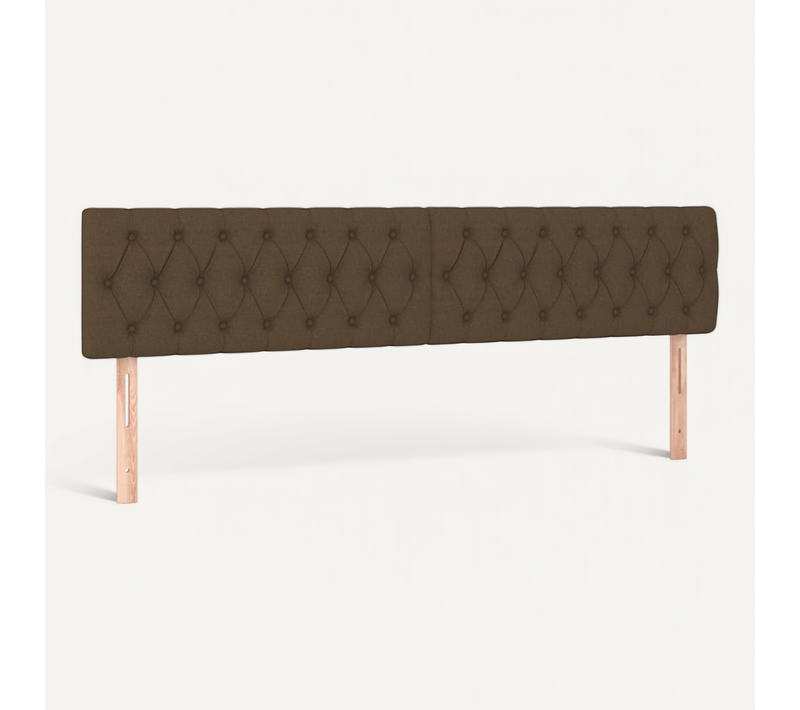 Têtes De Lit Marron Foncé 200x7x78/88 Cm Tissu