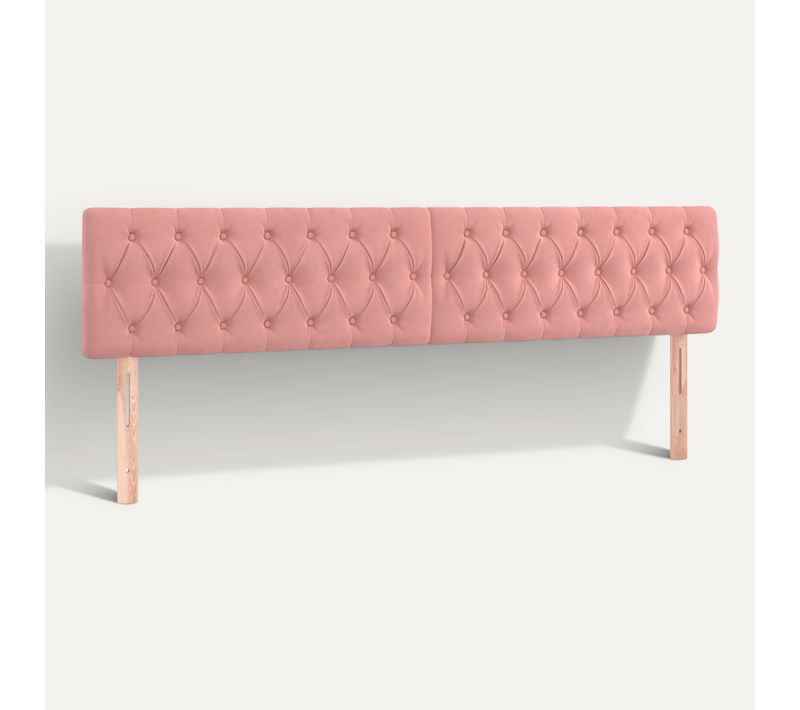 Têtes De Lit Rose 200x7x78/88 Cm Velours