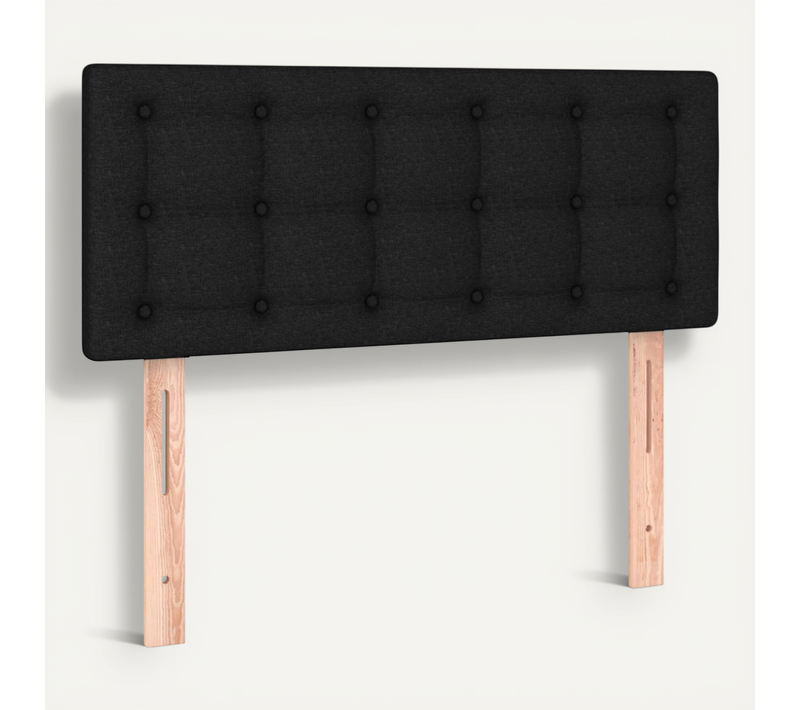 Tête De Lit Noir 90x5x78/88 Cm Tissu