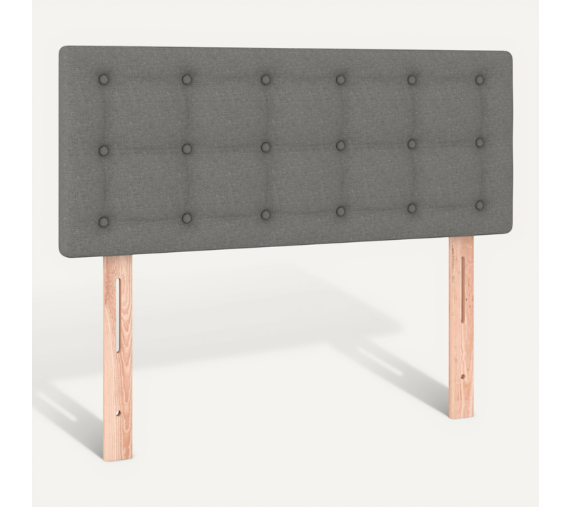 Tête De Lit Gris Foncé 100x5x78/88 Cm Tissu