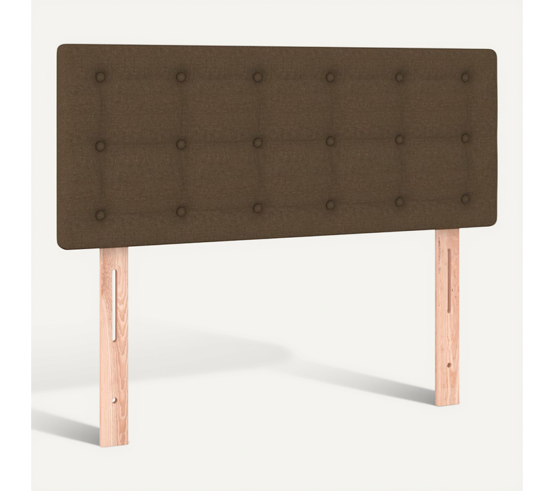 Tête De Lit Marron Foncé 100x5x78/88 Cm Tissu