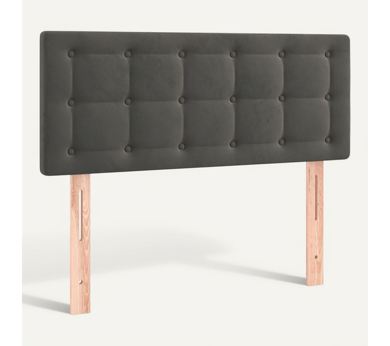 Tête De Lit Gris Foncé 100x5x78/88 Cm Velours