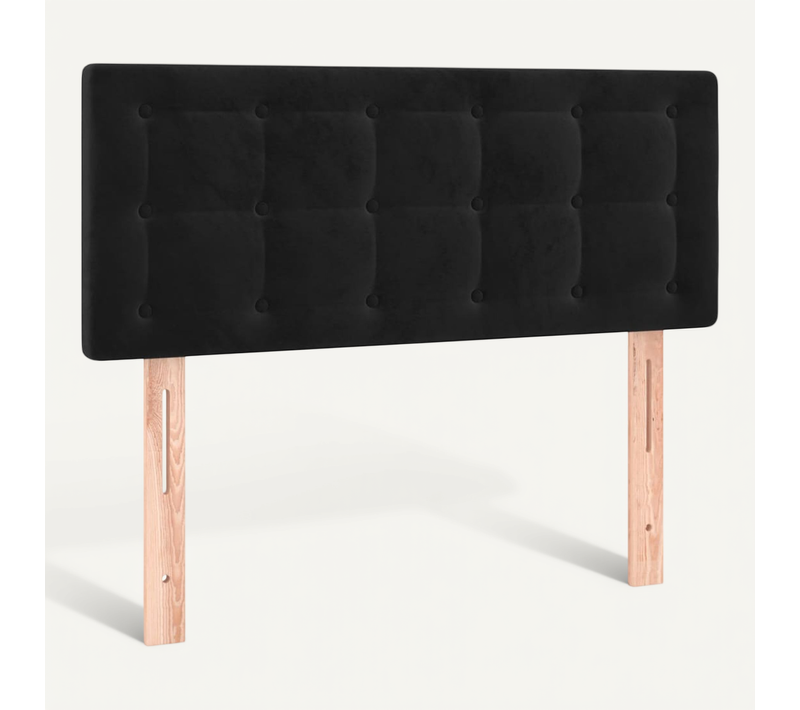 Tête De Lit Noir 100x5x78/88 Cm Velours