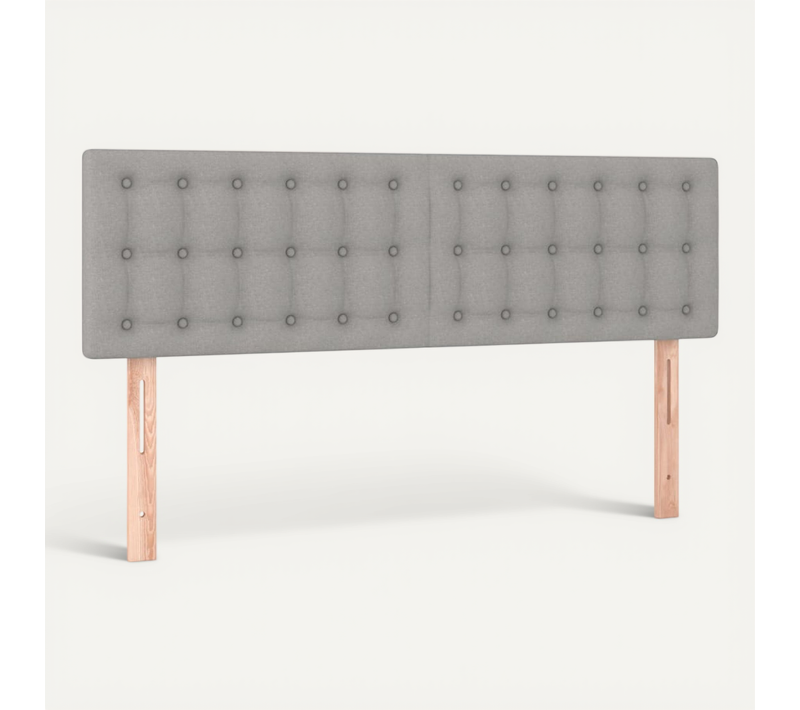 Têtes De Lit Gris Clair 144x5x78/88 Cm Tissu