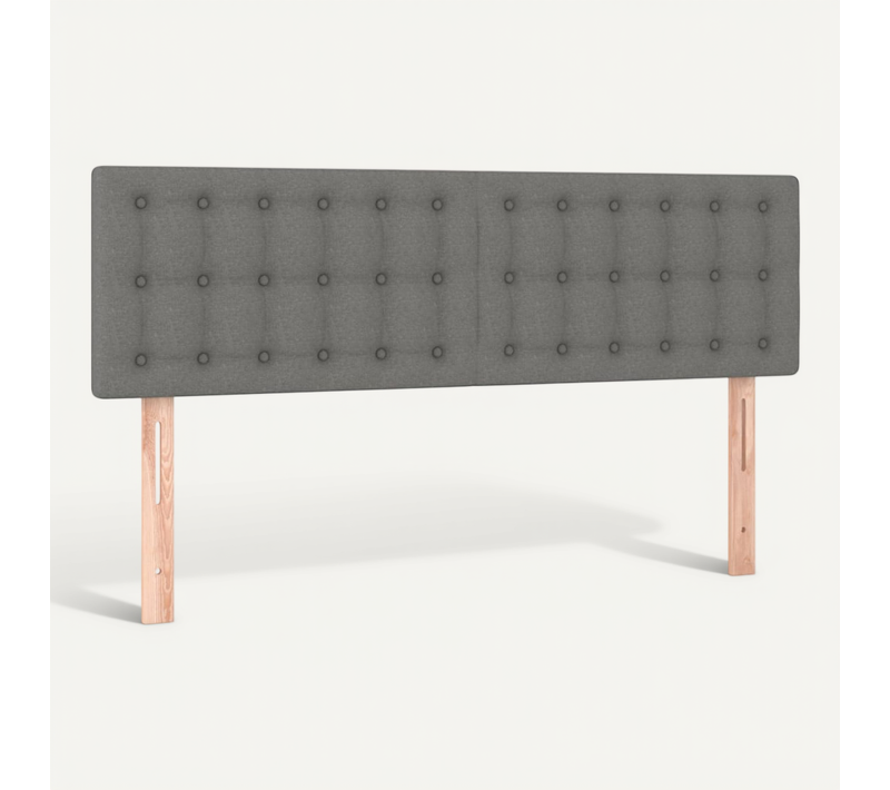 Têtes De Lit Gris Foncé 144x5x78/88 Cm Tissu