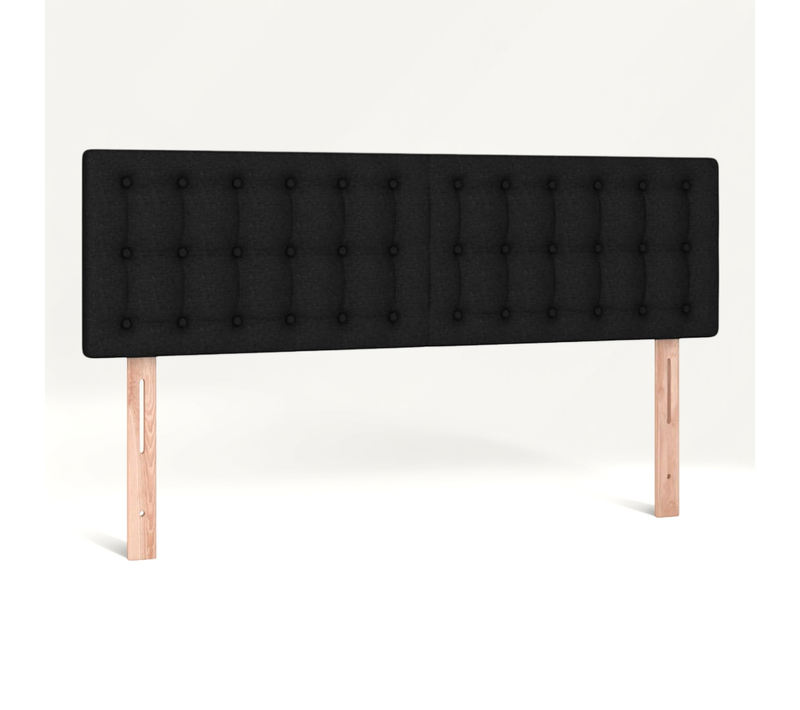 Têtes De Lit Noir 144 X 5 X 78/88 Cm Tissu