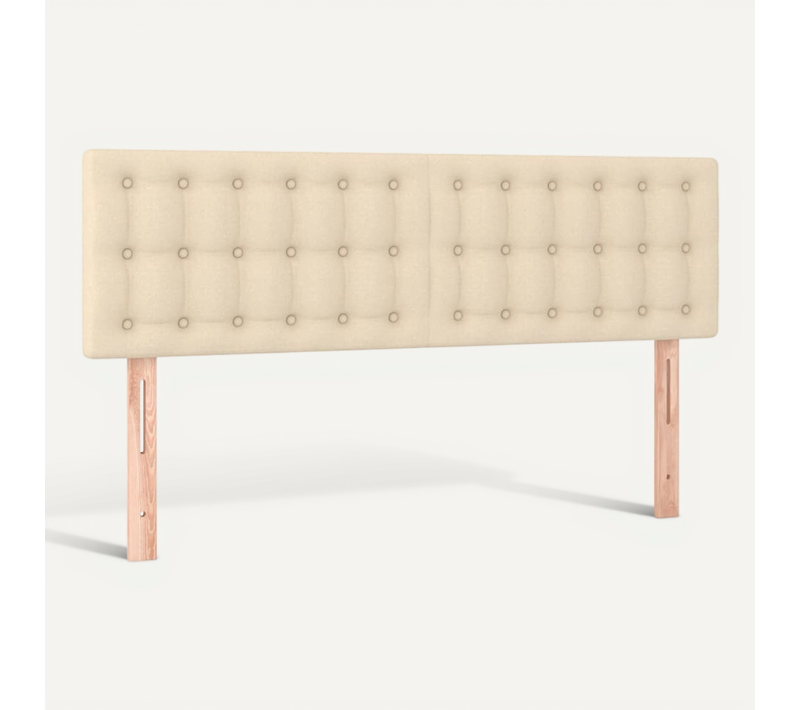 Têtes De Lit Crème 144x5x78/88 Cm Tissu