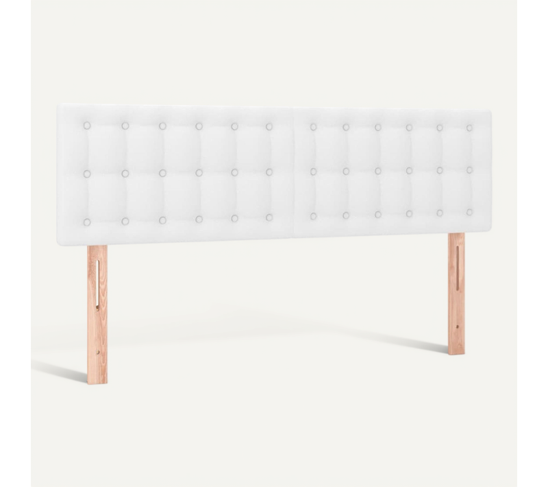 Têtes De Lit 2 PCs Blanc 72x5x78/88 Cm Similicuir