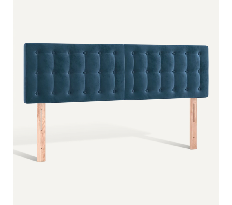 Têtes De Lit Bleu Foncé 144 X 5 X 78/88 Cm Velours