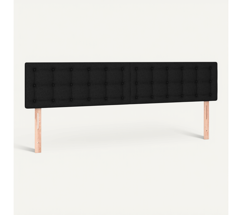Têtes De Lit Noir 160x5x78/88 Cm Tissu