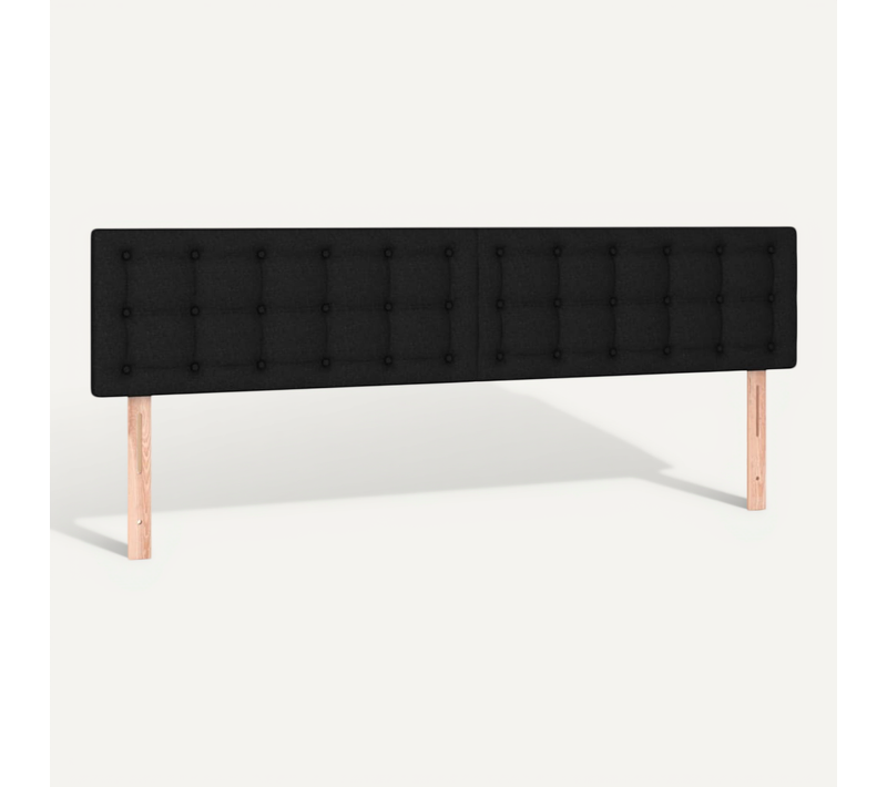 Têtes De Lit Noir 180x5x78/88 Cm Tissu