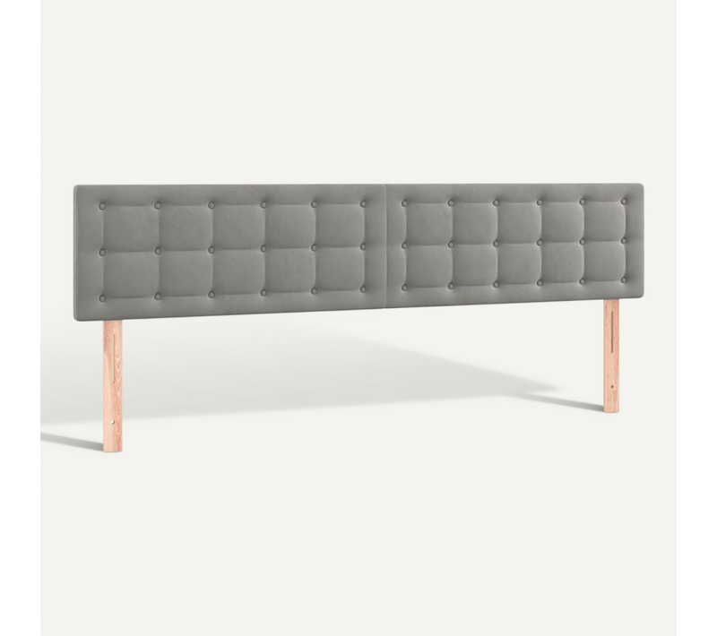 Têtes De Lit Gris Clair 180x5x78/88 Cm Velours