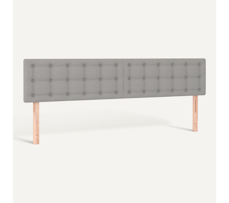 Têtes De Lit Gris Clair 200x5x78/88 Cm Tissu
