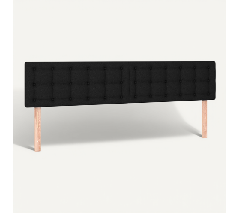 Têtes De Lit Noir 200x5x78/88 Cm Tissu