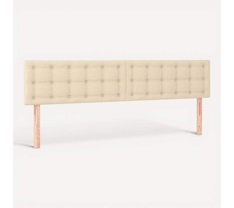 Têtes De Lit Crème 200x5x78/88 Cm Tissu