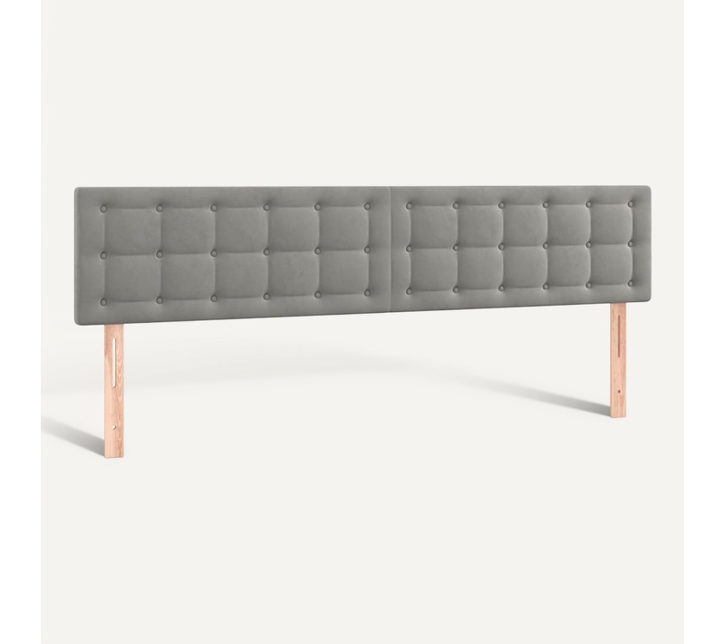Têtes De Lit Gris Clair 200x5x78/88 Cm Velours
