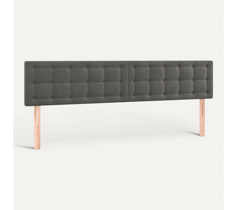 Têtes De Lit Gris Foncé 200x5x78/88 Cm Velours