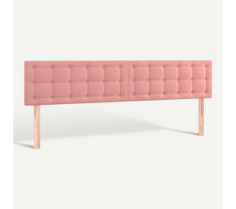 Têtes De Lit Rose 200x5x78/88 Cm Velours