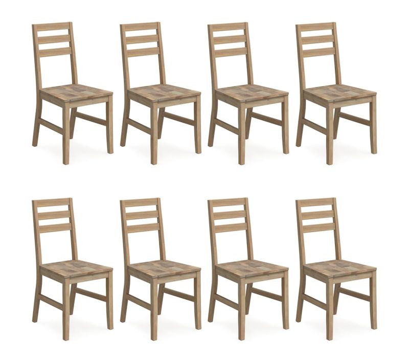 Chaises À Manger Lot De 8 Bois D'acacia Massif